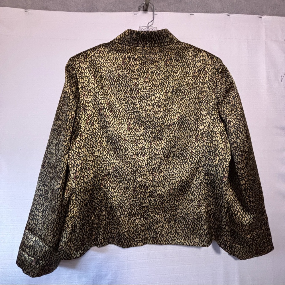 Vtg Rafael Metallic Button Up Jacket Or Top 16 Fi… - image 3